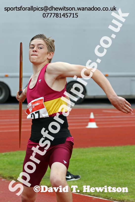 Junior boys javelin, English Schools Track and Field. Photo: David T. Hewitson/Sports for All Pics